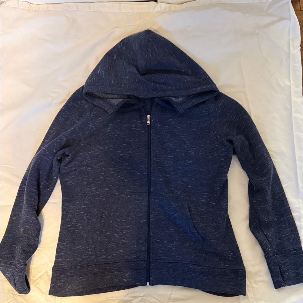 Navy Blue Zip-Up Hoodie